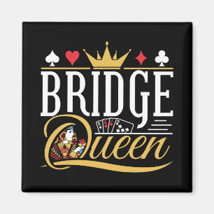 Bridge Queen Card Game Women Magnet