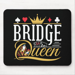 Bridge Queen Card Game Women Mouse Pad