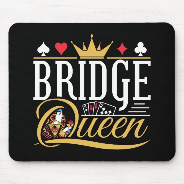 Bridge Queen Card Game Women Mouse Pad (Front)