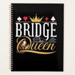 Bridge Queen Card Game Women Planner<br><div class="desc">Cute bridge card game design for women who play bridge.</div>