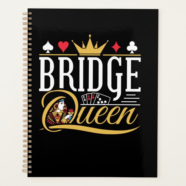 Bridge Queen Card Game Women Planner (Front)