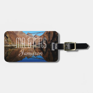 Bridge Reflection Personalised Mr Mrs Custom Bag Luggage Tag