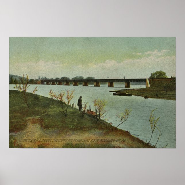 Bridge Schuylkill River Norristown PA Poster (Front)