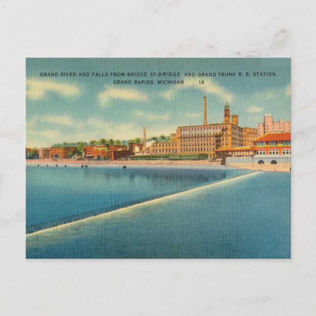 Bridge Street, Grand Rapids, Michigan Postcard (Front)