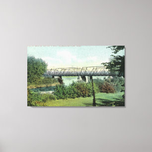 Bridge Street View of Hadley Bridge Canvas Print