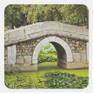 Bridge, Summer Palace, Beijing, China Square Sticker