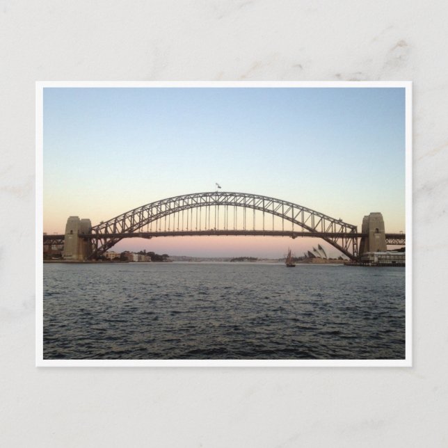 bridge sydney sunset postcard (Front)