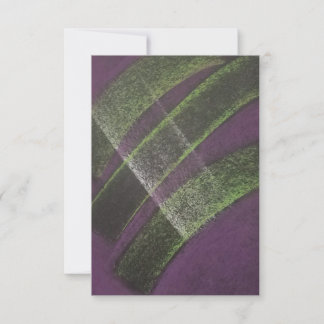 Bridge Unique Purple Yellow Colourful Abstract Art Card
