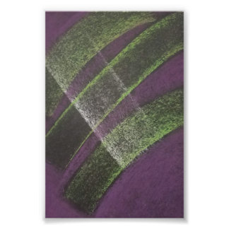 Bridge Unique Purple Yellow Colourful Abstract Art Photo Print