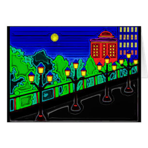 Bridge with Lamp Posts