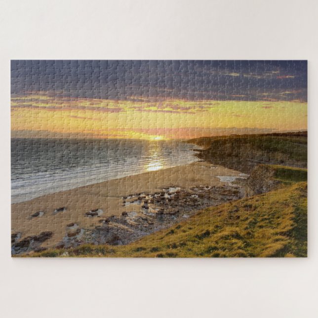 Bridgend Beach  Wales Jigsaw Puzzle (Horizontal)