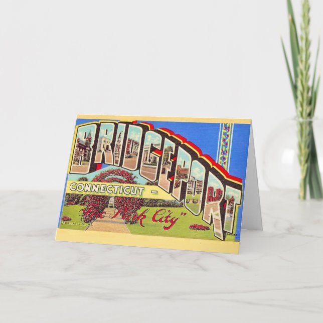  Bridgeport CONN Postcard Greeting Card (Front)