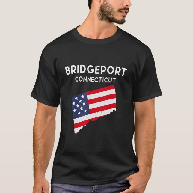 Bridgeport Connecticut USA State America Travel Co T-Shirt (Front)