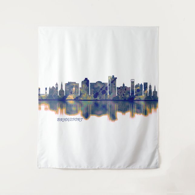Bridgeport Skyline Tapestry (Front)