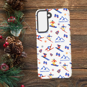 Bridger Bowl Canyon Montana Ski Snowboard Pattern Samsung Galaxy Case