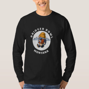 Bridger Bowl Montana Mountains Hiking Gnome MT Sou T-Shirt
