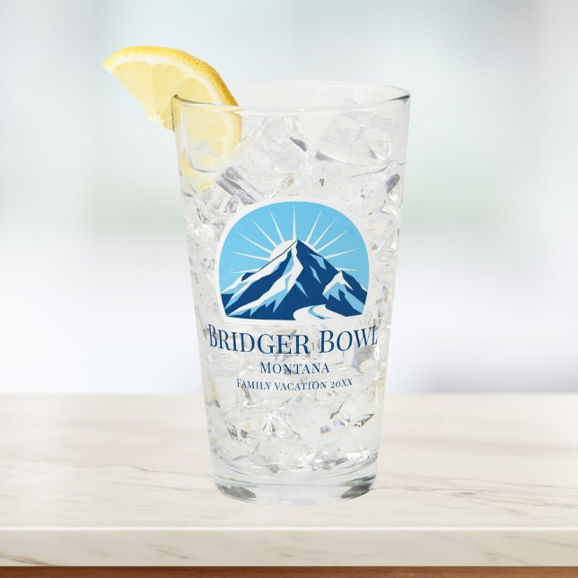 Bridger Bowl Montana ski resort area beer  Glass (Creator Uploaded)
