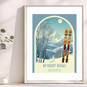 Bridger Bowl Montana ski resort Poster