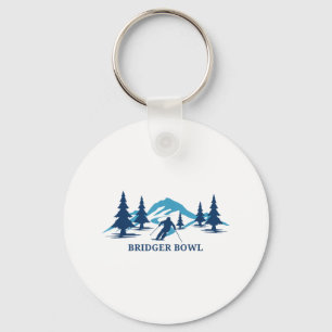 Bridger Bowl Montana Ski Resort Skiing Skier _1  Key Ring