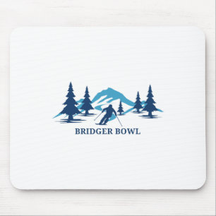 Bridger Bowl Montana Ski Resort Skiing Skier Mouse Pad