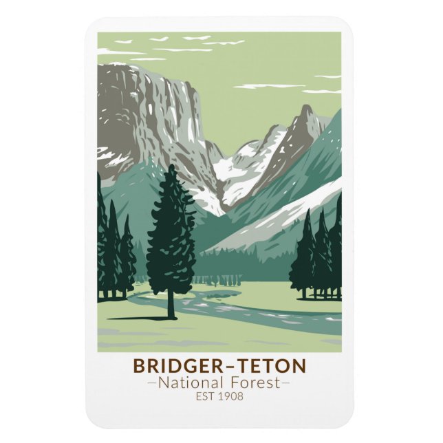 Bridger Teton National Forest Upper Green River Magnet (Vertical)