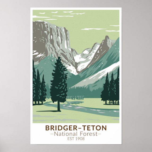 Bridger Teton National Forest Upper Green River Poster (Front)