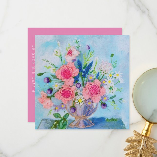 "Bridgerton" Square Thank you Card (Front/Back In Situ)