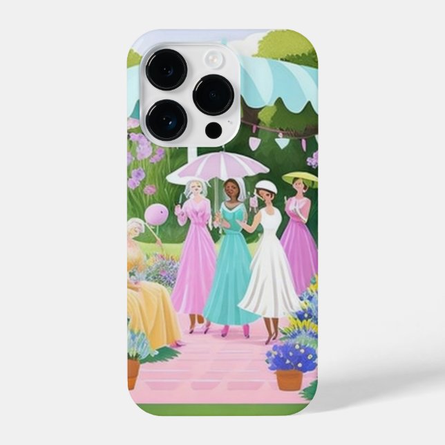 Bridgerton watercolor painting floral iPhone case (Back)