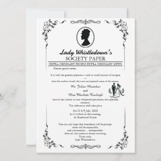 Bridgerton Wedding Invitation – Regency Style  