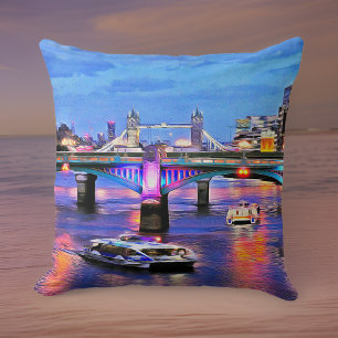 Bridges of London Throw Pillow