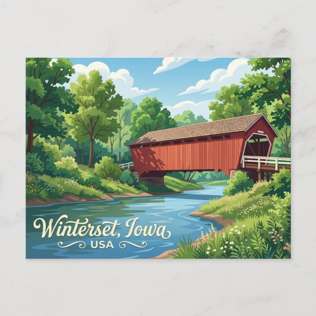 Bridges of Madison County USA Postcard (Front)