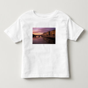 Bridges over the Arno River at sunset, Toddler T-Shirt