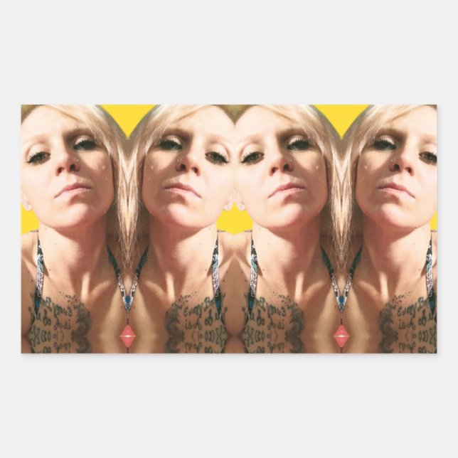 Bridget Cubed Rectangular Sticker (Front)