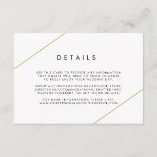 Bridget Geometric Modern Wedding Enclosure Card