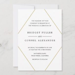 Bridget Geometric Modern Wedding Invitation
