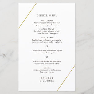 Bridget Geometric Modern Wedding Menu