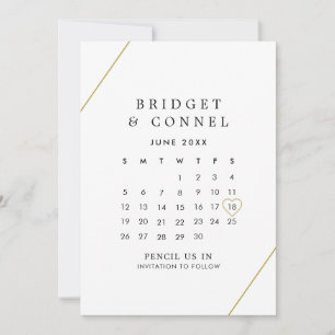 Bridget Geometric Modern Wedding Save The Date