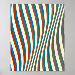 Bridget Riley abstract painting Poster