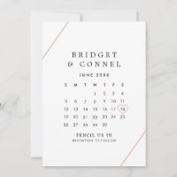 Bridget Rose Gold Geometric Modern Wedding