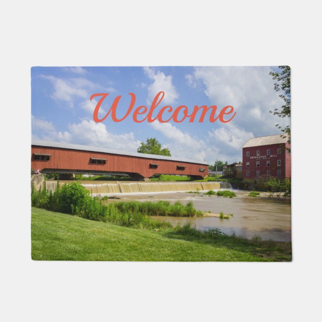 Bridgeton Bridge And Mill Welcome Doormat (Front)