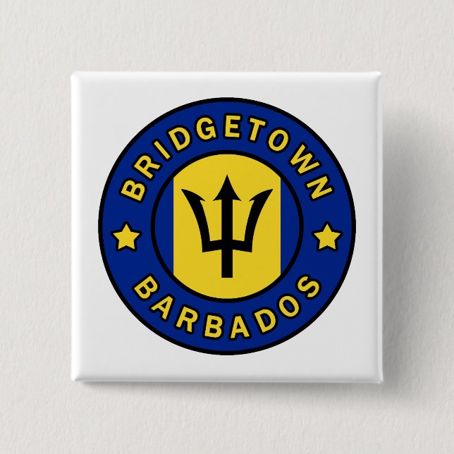Bridgetown Barbados 15 Cm Square Badge (Front)