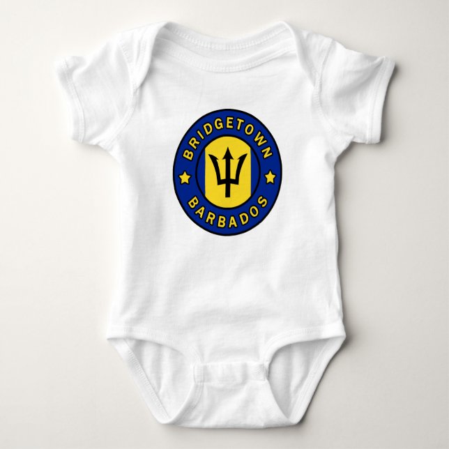 Bridgetown Barbados Baby Bodysuit (Front)