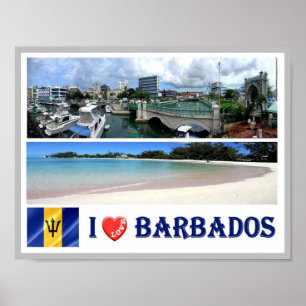 Bridgetown - Barbados - - Downtown - I Love - Poster