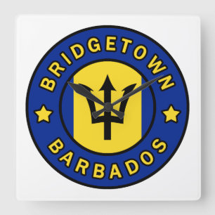 Bridgetown Barbados Square Wall Clock