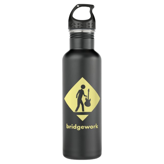 Bridgework “Musician Crossing” Stainless Steel Wat 710 Ml Water Bottle (Front)