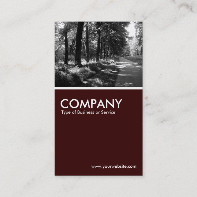Bridle Path - Dark Brown Business Card (Front)