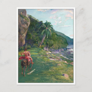 Bridle Path Tahiti by La Farge Postcard