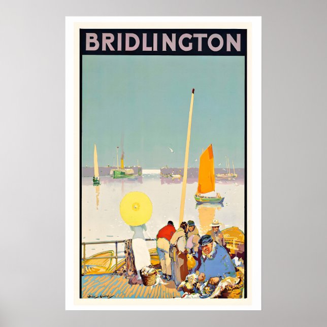 Bridlington Holderness Coast England Vintage Poster (Front)