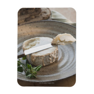 Brie cheese on plate magnet