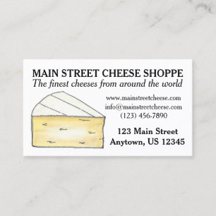 Brie Cheese Shoppe Shop Food Business Chef Foodie Business Card